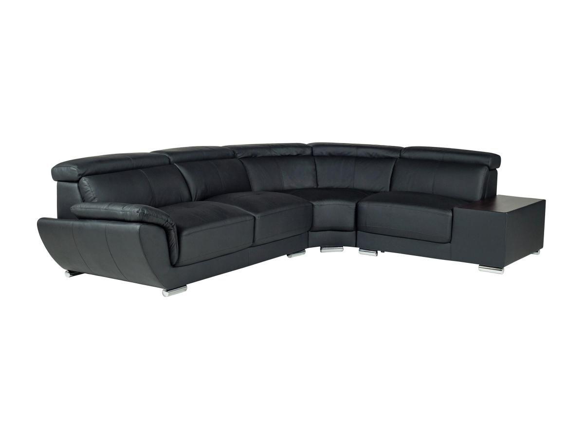 Vente-unique Ecksofa Leder NAHIA Ecke Rechts  