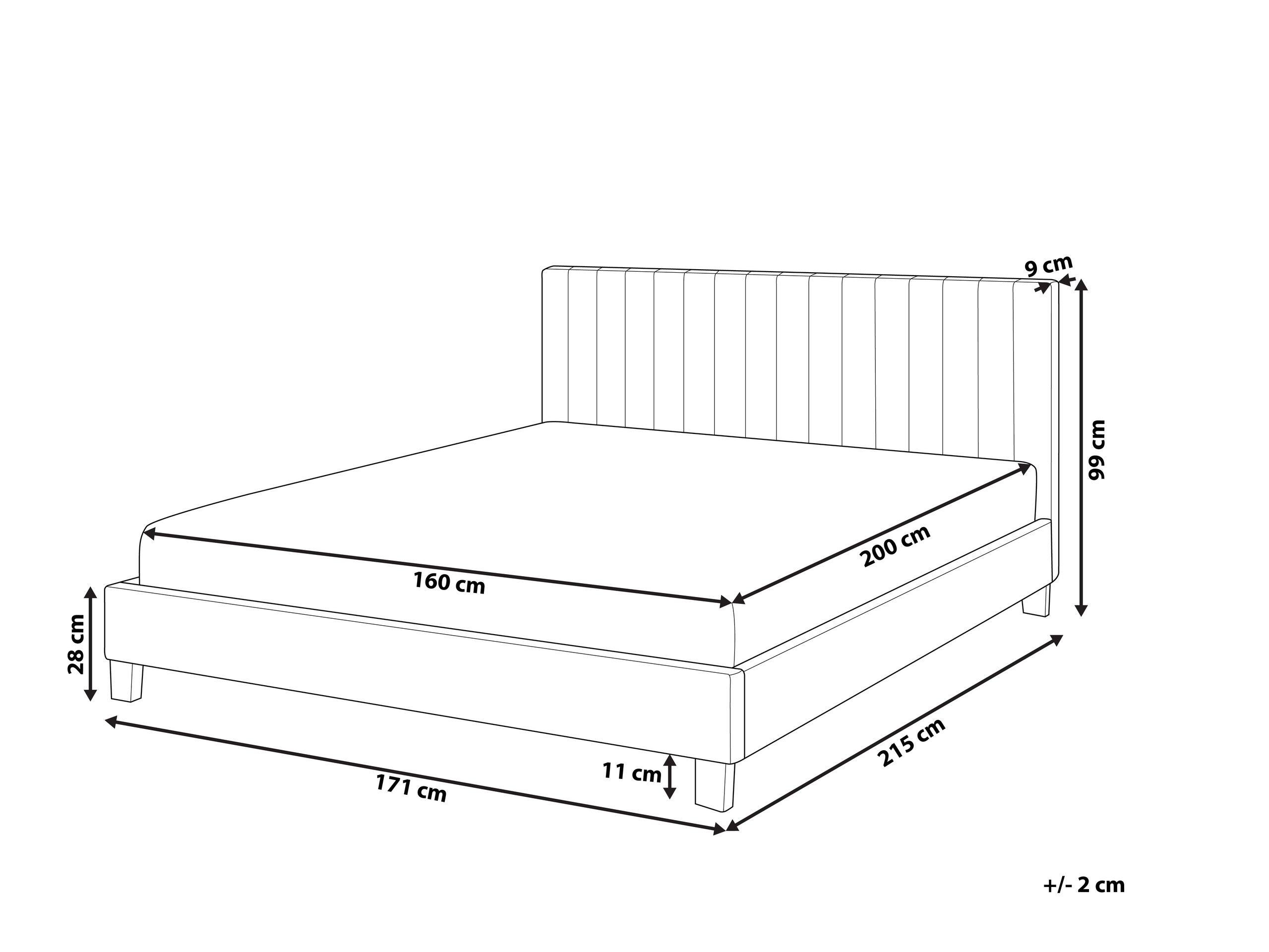 Beliani Letto con rete a doghe en Pelle sintetica Moderno POITIERS  