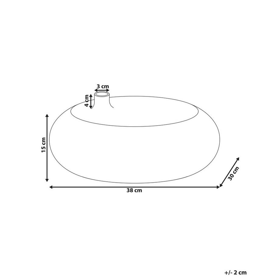 Beliani Vase décoratif en Terre cuite Rustique RAWANG  