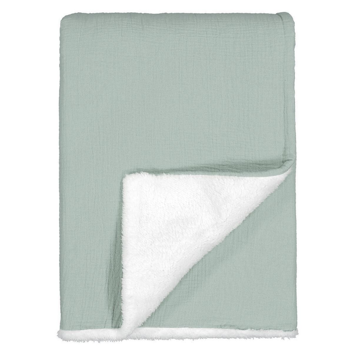 La Redoute Intérieurs Kumla Baumwollmusselin und Teddyfleece Decke  