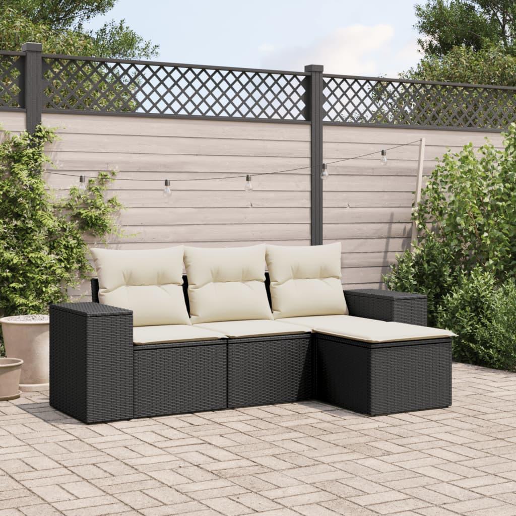 VidaXL set divano da giardino Polirattan  