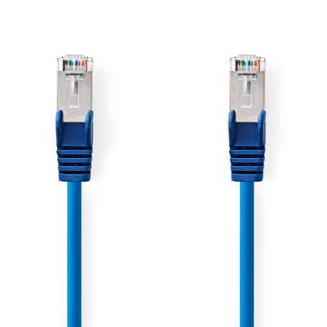 Câble réseau CAT5e | SF/UTP | RJ45 Mâle | RJ45 Mâle | 20,0 m | Rond | PVC | Bleu | Étiquette