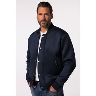 JP1880  Blouson en tissu Scuba, encolure style veste teddy et fermeture à glissière 