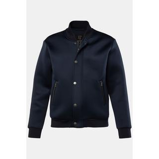 JP1880  Blouson en tissu Scuba, encolure style veste teddy et fermeture à glissière 