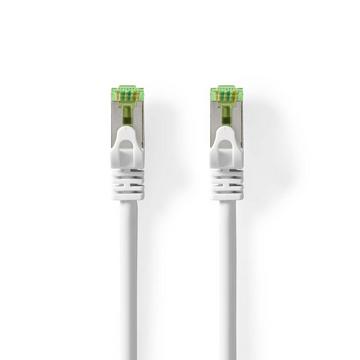 Câble réseau CAT7 | S/FTP | RJ45 mâle | RJ45 femelle | 10.0 m | Snagless | Rond | LSZH | Blanc | Boîte