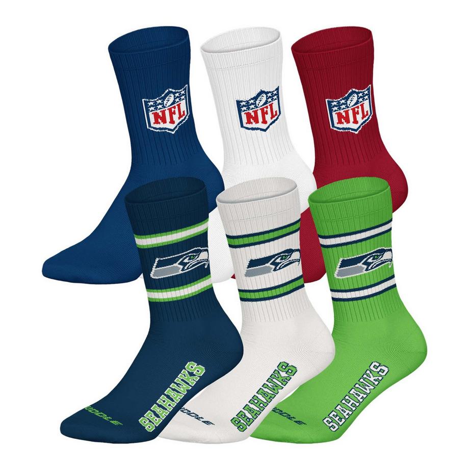 Calzini Unisex Confezione da 6 Stretch-NFL 6Pack Crew Socks