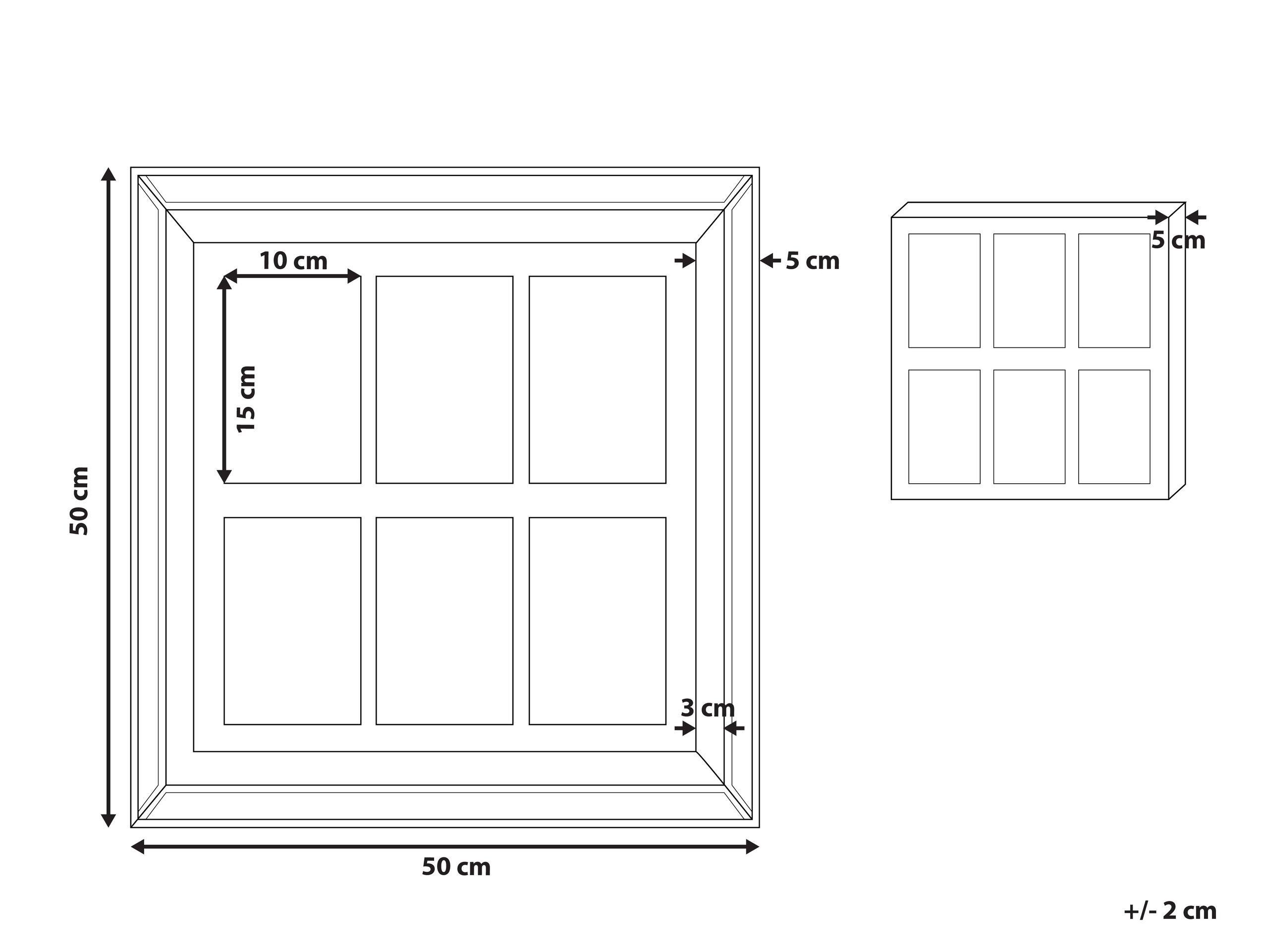 Beliani Cornice per 6 foto en Vetro Moderno MAKENI  