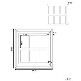 Beliani Cornice per 6 foto en Vetro Moderno MAKENI  
