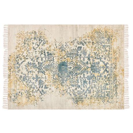 Beliani Tapis en Soie artificielle Boho BOYALI  