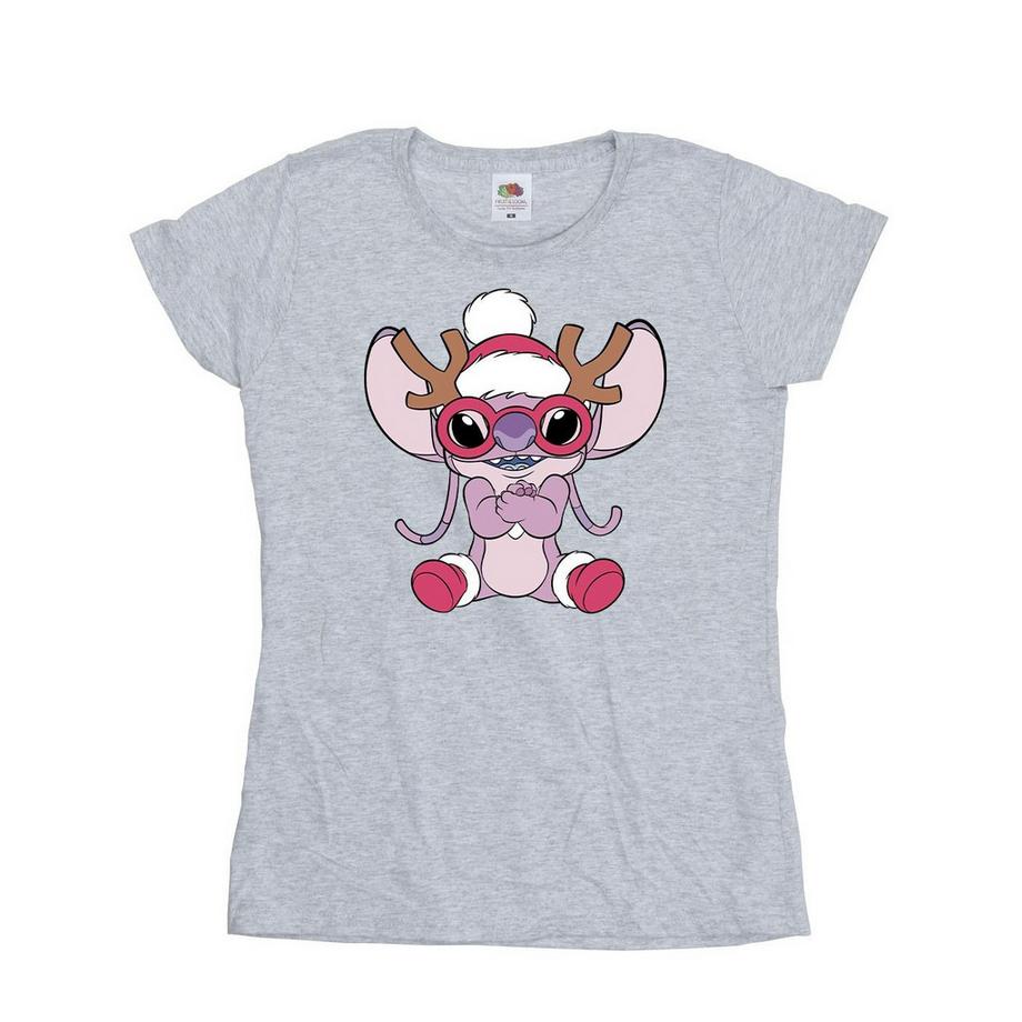 Disney Stitch T-Shirt Stampa Natalizia  