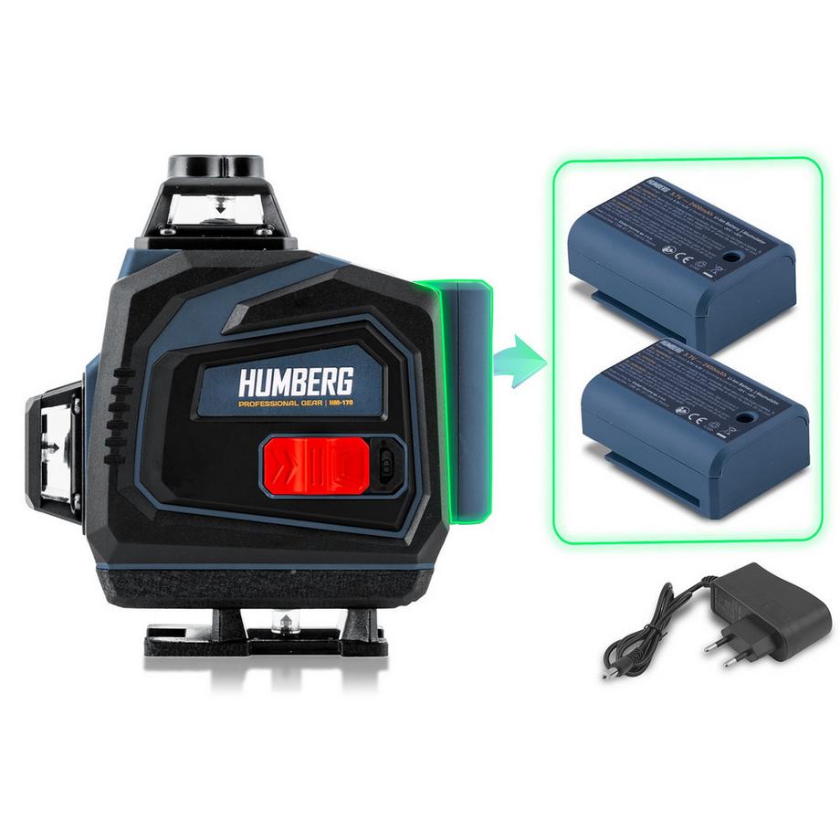 B2X  Kreuzlinienlaser im Koffer + Zubehör Humberg HM-170 