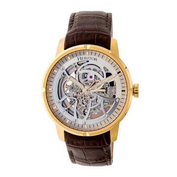 Montre Heritor Automatic Ryder Skeleton avec bracelet en cuir