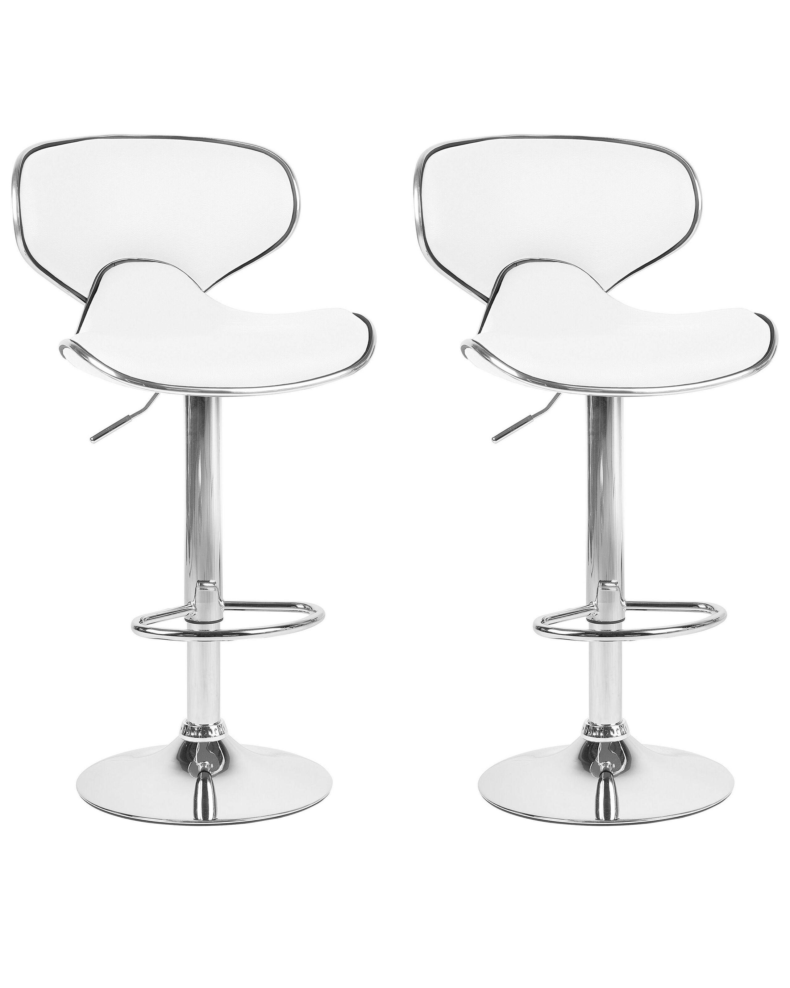 Beliani Lot de 2 tabourets de bar en Cuir PU Moderne CONWAY  