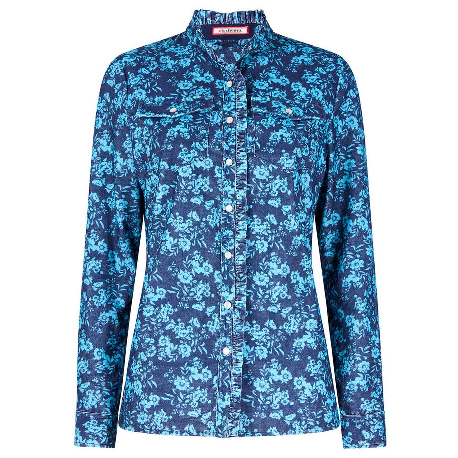 Joe Browns Vintage inspirierte geblümte Cordbluse  