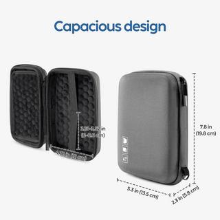 Only-bags.store  Hartschalenkoffer Tragbarer externer Festplattenkoffer für 2 Festplatten 