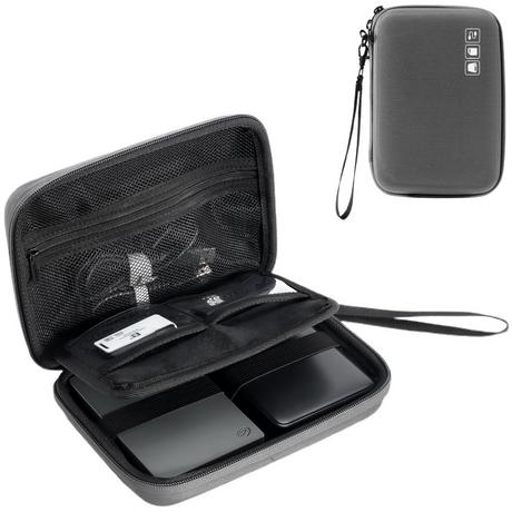 Only-bags.store  Hartschalenkoffer Tragbarer externer Festplattenkoffer für 2 Festplatten 