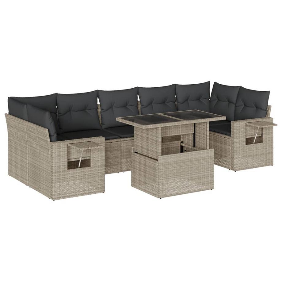 set divano da giardino Polirattan