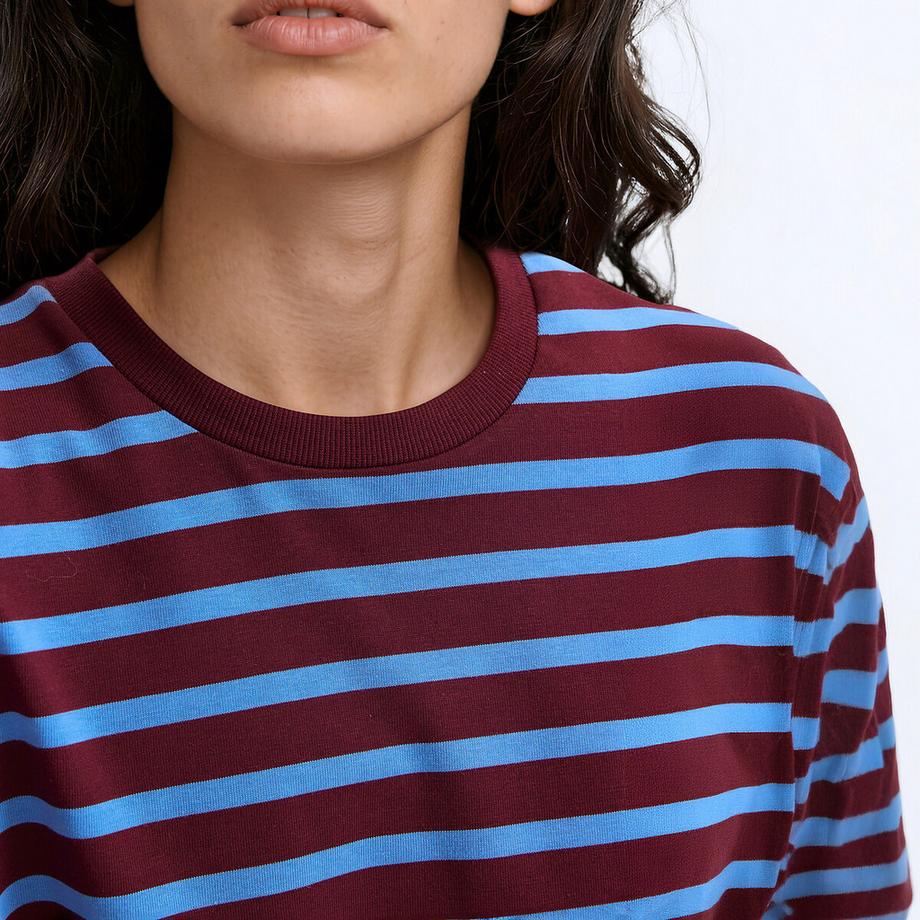 La Redoute Collections T-shirt rayé à manches longues col rond  