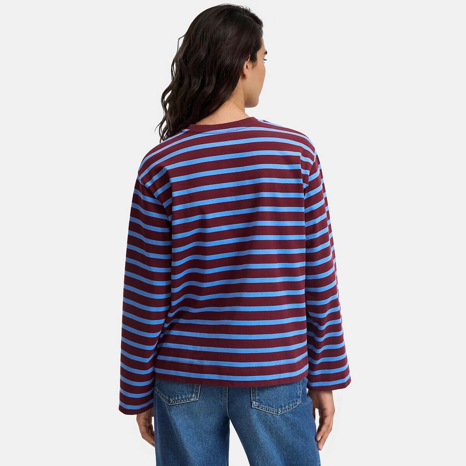 La Redoute Collections T-shirt rayé à manches longues col rond  