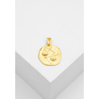 MUAU Schmuck  Pendentif signe du zodiaque echelle or jaune 750, 15x27mm 