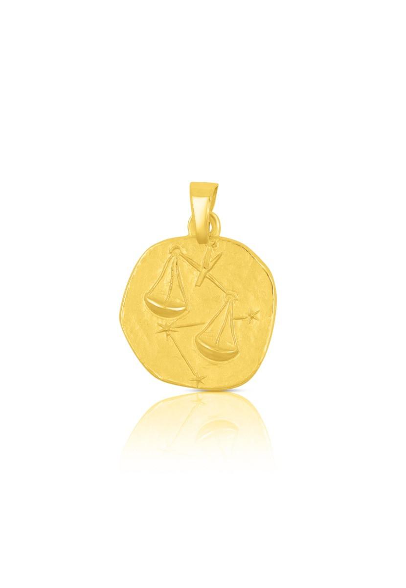 MUAU Schmuck  Pendentif signe du zodiaque echelle or jaune 750, 15x27mm 