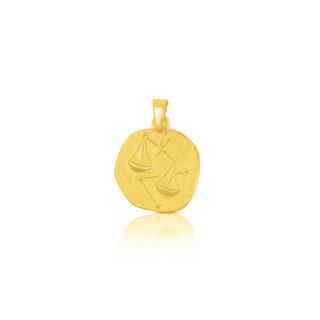 MUAU Schmuck  Pendentif signe du zodiaque echelle or jaune 750, 15x27mm 