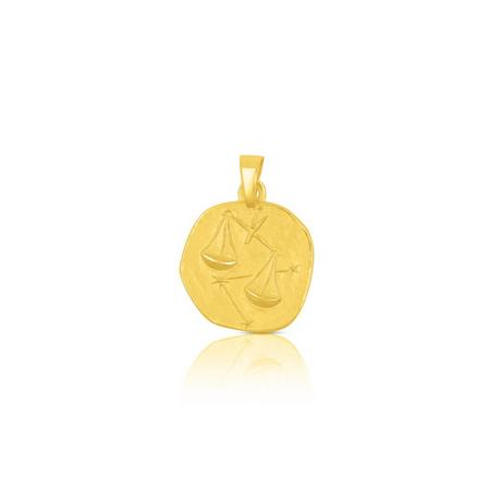 MUAU Schmuck  Pendentif signe du zodiaque echelle or jaune 750, 15x27mm 