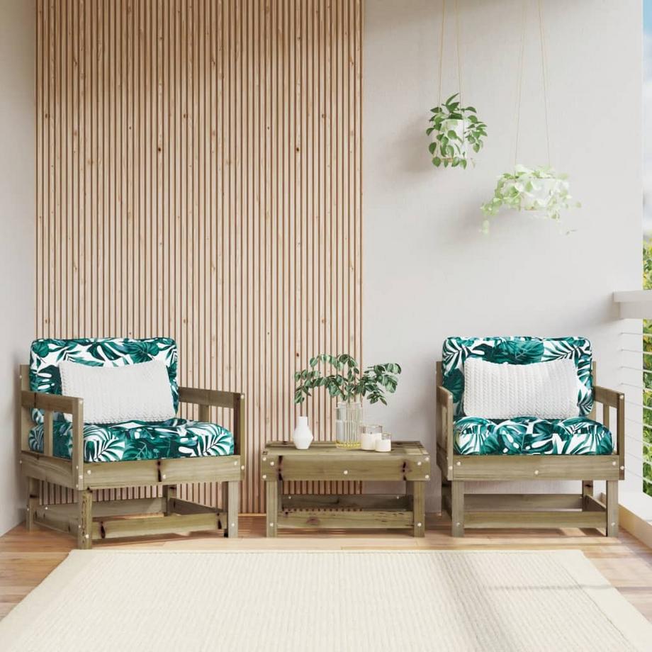 VidaXL Chaise de jardin pinède imprégnée  