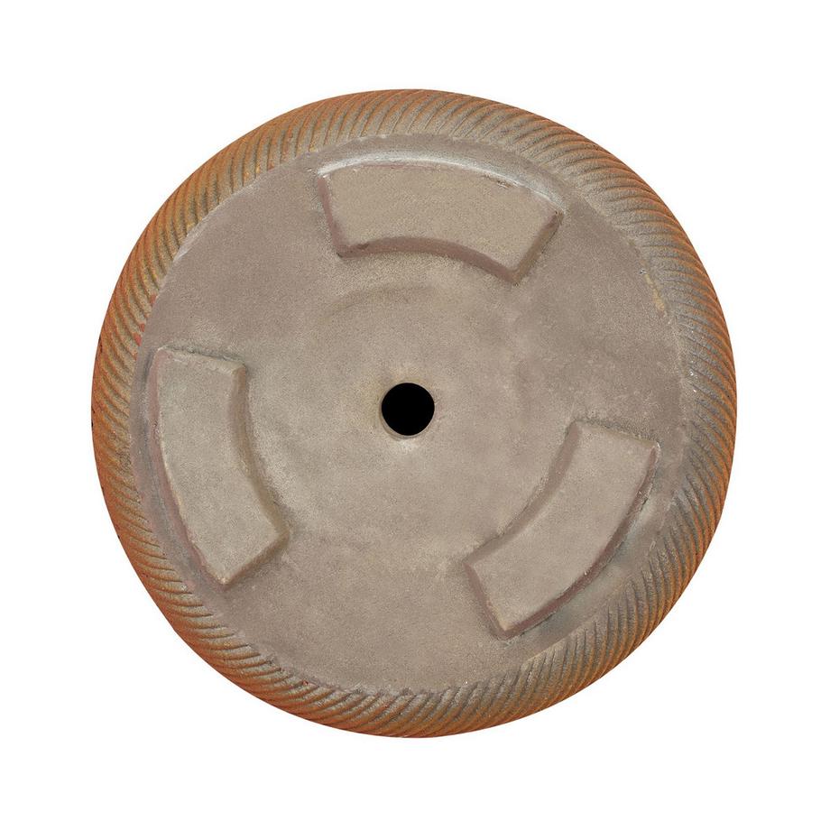 Beliani Blumenkübel aus Lehm-Faser-Mischung Rustikal VOULA  