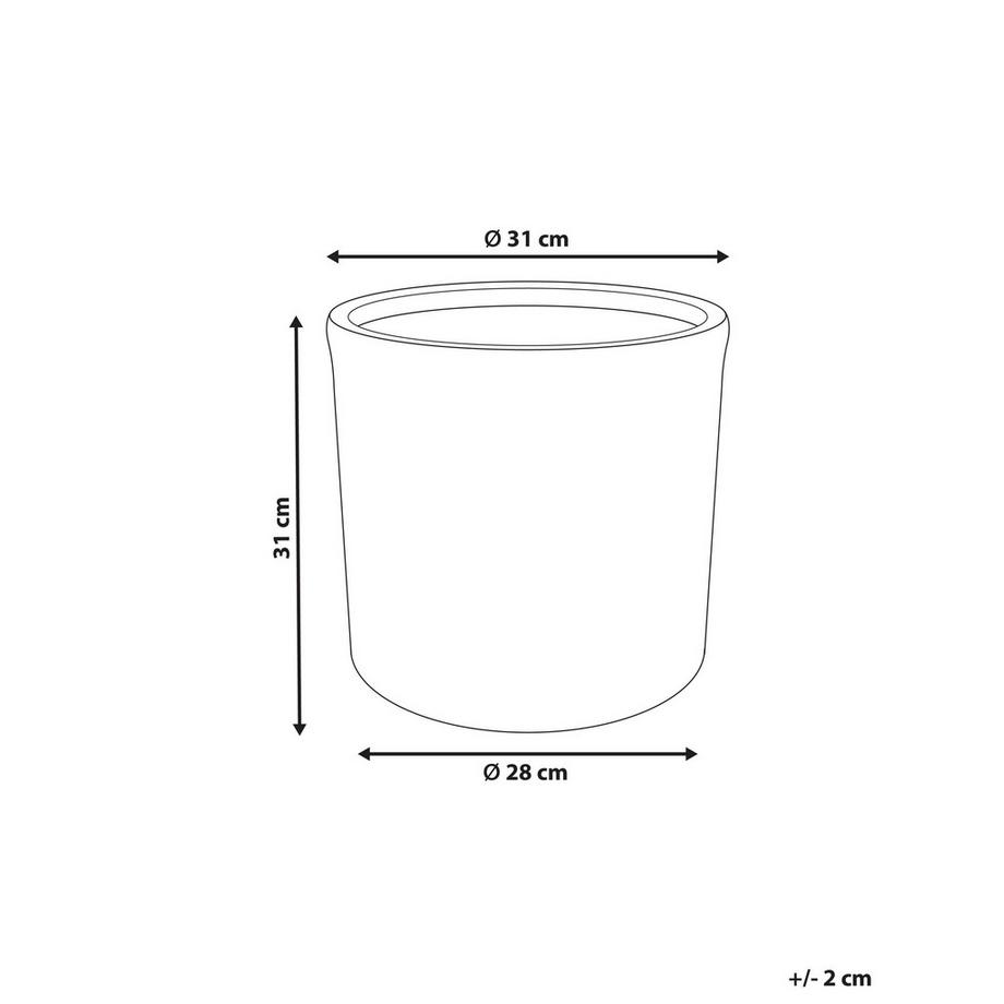 Beliani Blumenkübel aus Lehm-Faser-Mischung Rustikal VOULA  