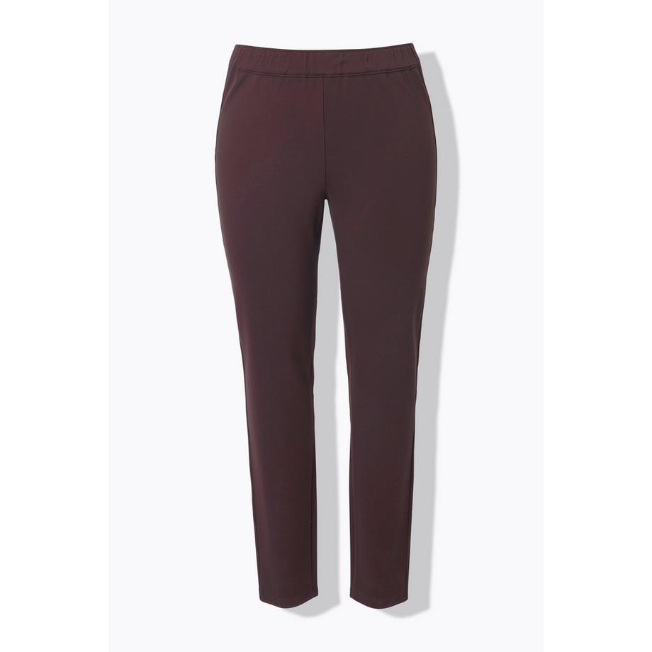 Ulla Popken Sienna Pantaloni Punto Vestibilità Slim Vita Elastica  