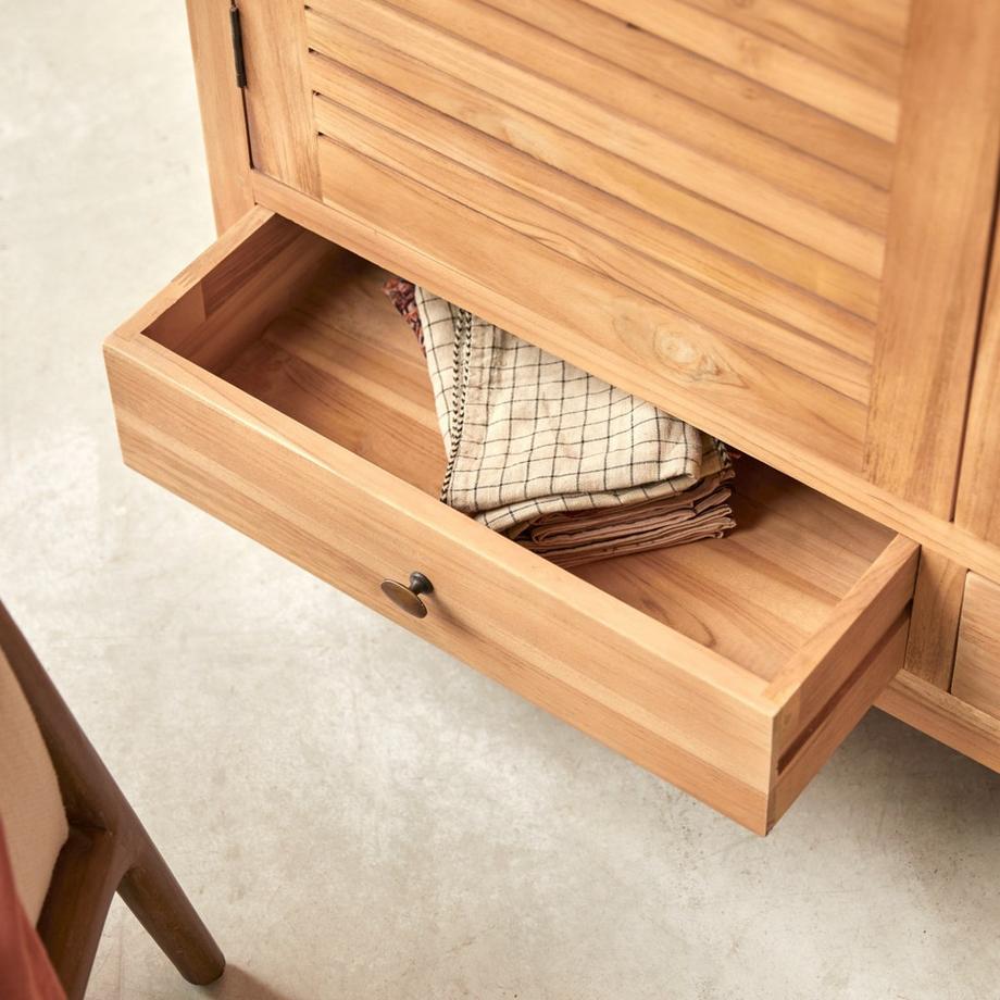 Tikamoon Armadio in teak massello Suzette  