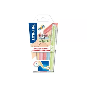 Pilot FriXion Light Natural Colors marqueur 6 pièce(s) Pointe biseautée Bleu, Gris, Vert clair, Orange, Rose, Rouge