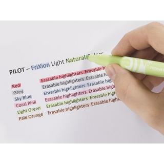 Pilot Pilot FriXion Light Natural Colors evidenziatore 6 pz Punta smussata Blu, Grigio, Verde chiaro, Arancione, Rosa, Rosso  