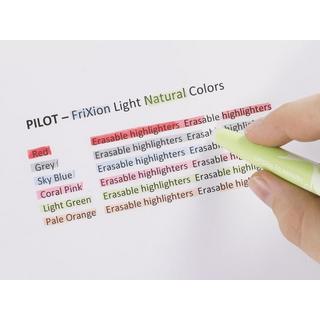 Pilot Pilot FriXion Light Natural Colors evidenziatore 6 pz Punta smussata Blu, Grigio, Verde chiaro, Arancione, Rosa, Rosso  