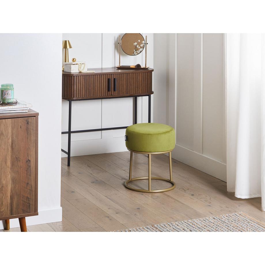 Beliani Repose-pied en Velours Moderne DELCO  