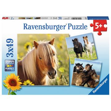 Ravensburger puzzle Adorables poneys 3x49p