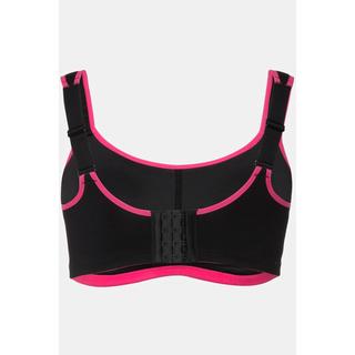 Ulla Popken  Soutien-gorge de sport, sans armatures. En microfibre avec empiècement en maille. Bonnet C - D 