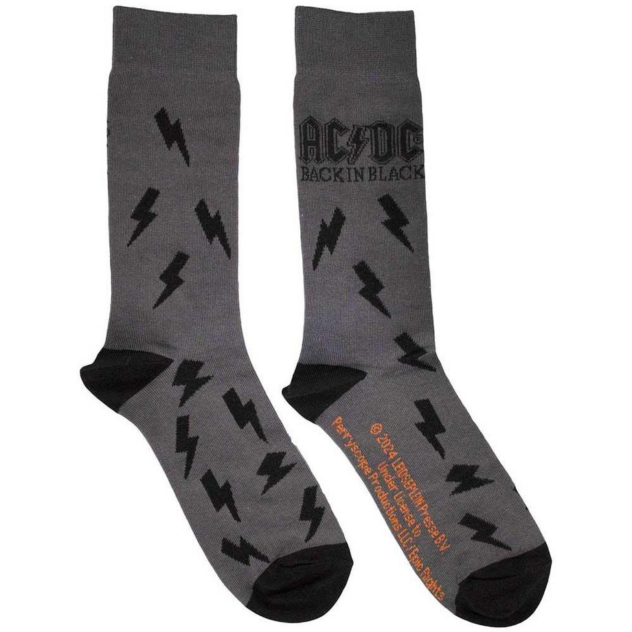 ACDC Back In Black Bolts Socken