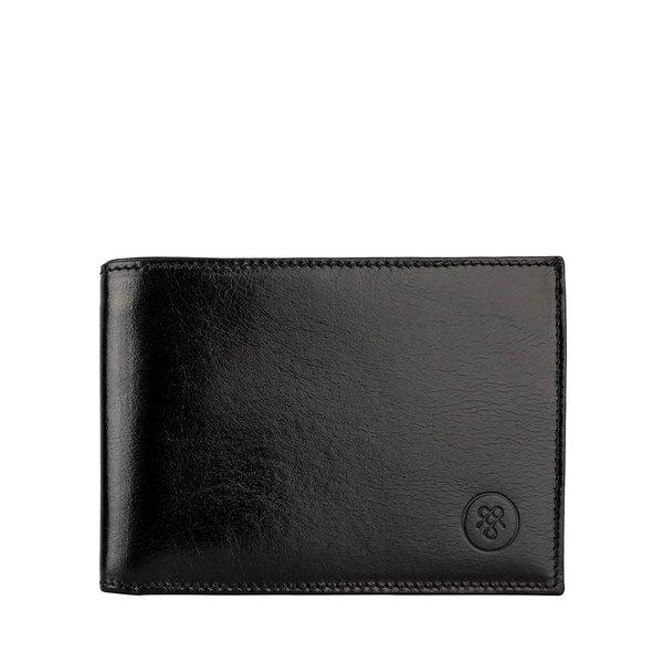 Image of Gallucio - Leder Tri-fold Geldbeutel Damen Schwarz ONE SIZE