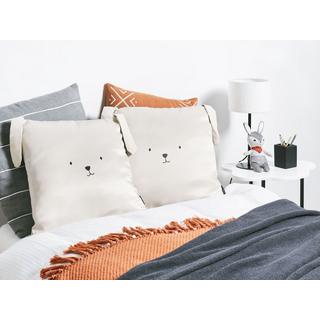 Beliani Lot de 2 coussins en Coton Moderne CONEY  