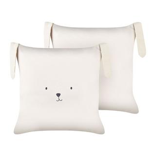 Beliani Lot de 2 coussins en Coton Moderne CONEY  