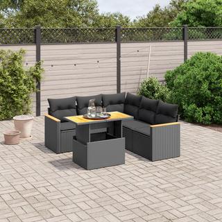 VidaXL Ensemble de canapés de jardin rotin synthétique  