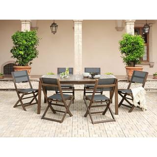 Beliani Table de jardin en Acacia Rustique CESANA  