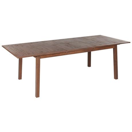 Beliani Table de salle à manger de jardin extensible en Acacia Rustique CESANA  