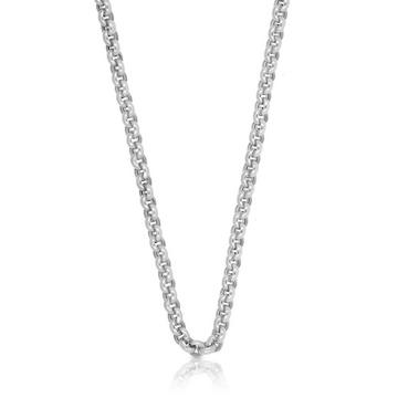 Collier jaseron or blanc 750,mm, 50cm