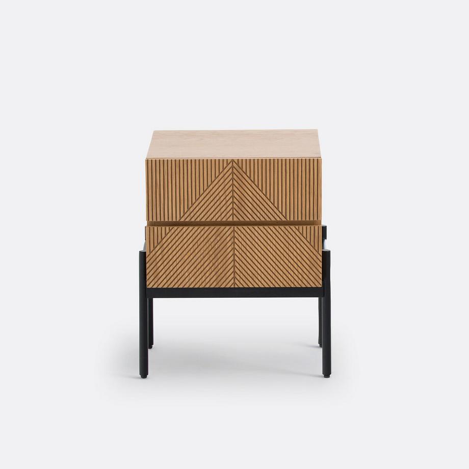 La Redoute Intérieurs Nachttisch Lodge mit 2 Schubladen  