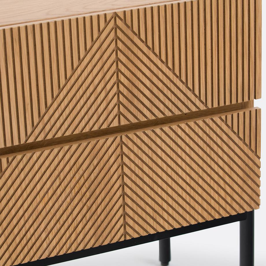 La Redoute Intérieurs Nachttisch Lodge mit 2 Schubladen  