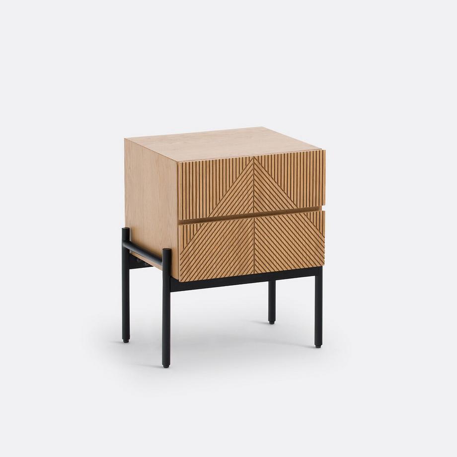 La Redoute Intérieurs Nachttisch Lodge mit 2 Schubladen  