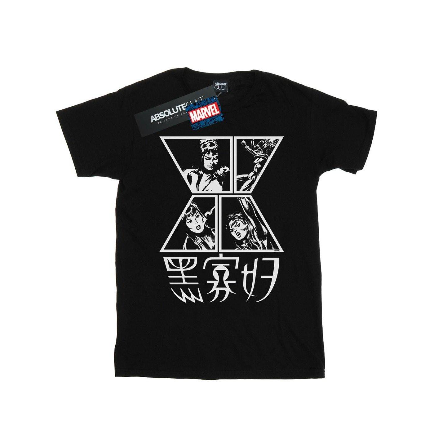 Image of Black Widow Symbol Tshirt Herren Schwarz L